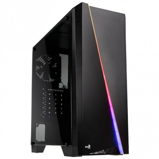 Computer case PGS CYLON RGB ADVANCE BLACK/USB3/ATX