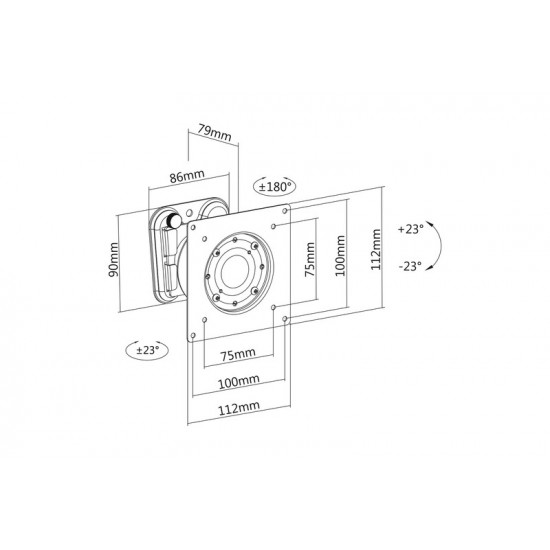 Wall Mount for 1xLCD max. 27