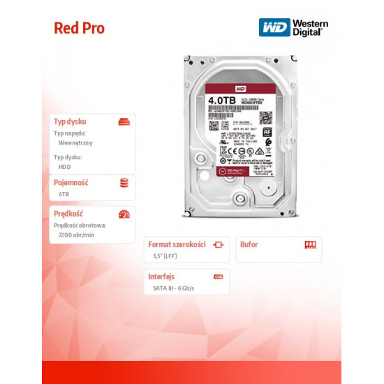 HDD Red Pro 4TB 3,5& 39 & 39 256MB SATAIII/7200rpm