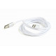 Cotton braided Micro USB cable/1.8m/silver