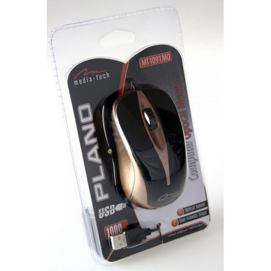 Optical mouse Plano black-gold