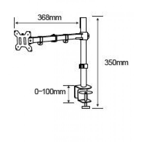 Monitor mount single arm TB-MO1 10-27 10 kg VESA 100