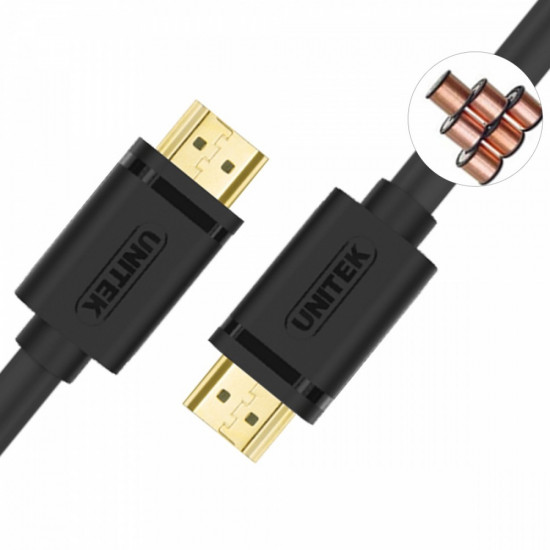 Cable HDMI M/M 1.5M v2.0 , gold, basic Y-C137M