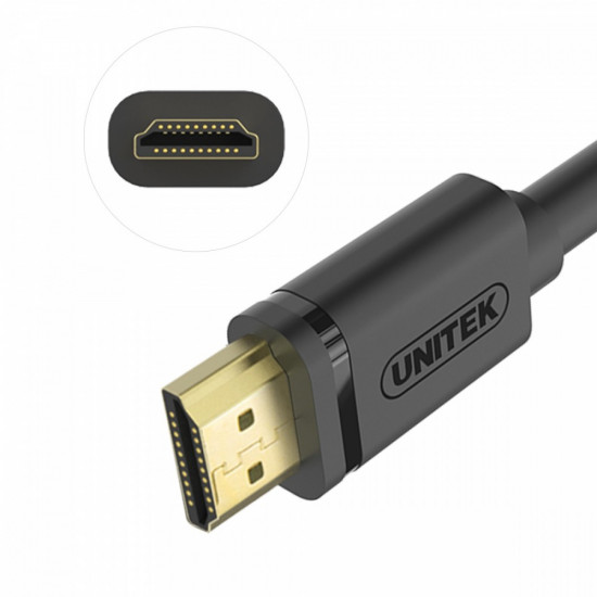 Cable HDMI M/M 1.5M v2.0 , gold, basic Y-C137M