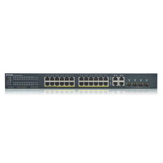 Switch GS1920-24HPv2 28Port 24xGb and 4xGb 375W PoE NebulaFlex Cloud