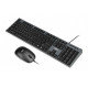 Set keyboard + mouse IKMS606 black (USB 2.0; (US); black, optical; 800 DPI)