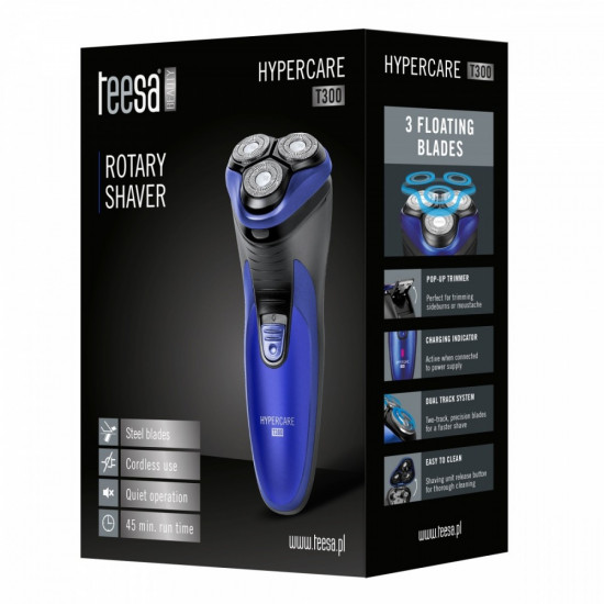 Men rotary shaver HYPERCARE T300 blude