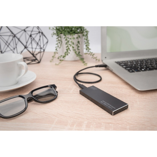 External SSD Enclosure USB Type C for SSD M2 (NGFF) SATA III, 80/60/42 / 30mm, aluminum