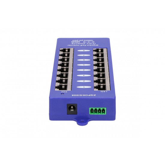 POE INJECTOR 8 PORT GIGABIT