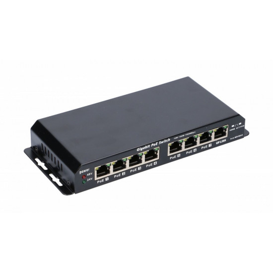 GIGABIT POE SWITCH 8-7 PORT 24V 60W WITH POWER SUPPLY 24V / 48V 60W WITH POWER ADAPTER 24V 2.5A