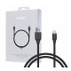 CB-AC1 Black nylon quick cable Quick Charge | FCP | AFC | USB C-USB 3.1 | 1.2m | 5 Gbps