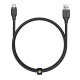 CB-AC1 Black nylon quick cable Quick Charge | FCP | AFC | USB C-USB 3.1 | 1.2m | 5 Gbps