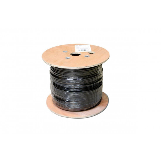 Installation cable U/UTP cat. 5e, PE wire, external gelled, black, 305m (reel)