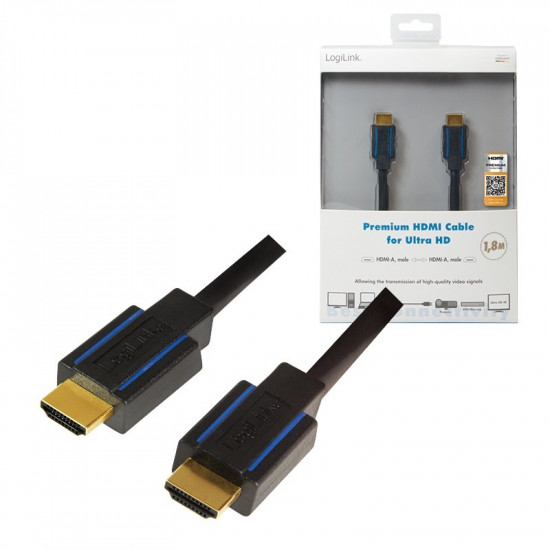 Premium HDMI cable for ultra HD, 1.8m