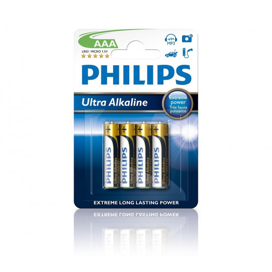 Batteries Ultra Alkaline AAA 4pcs blister