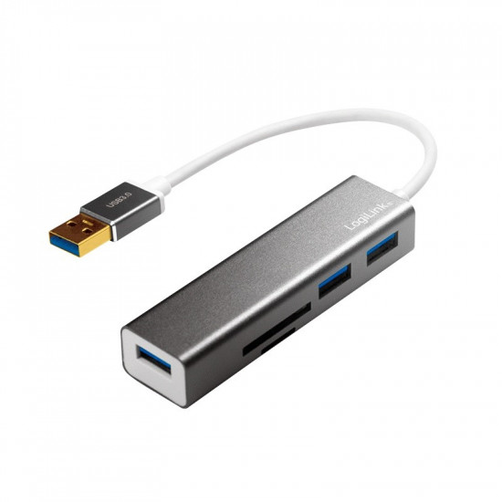 Hub USB 3.0 3-port with card reader