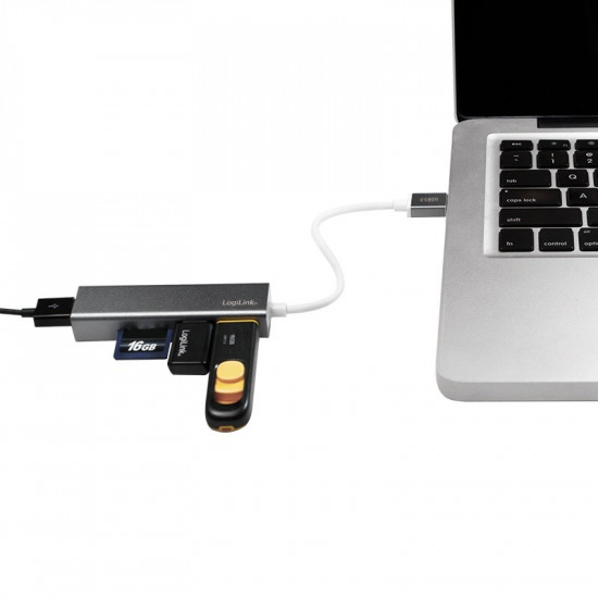 Hub USB 3.0 3-port with card reader
