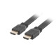 Cable HDMI-HDMI v2.0 5m black flat