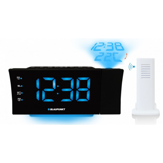 Clock radio with projection and USB charging CRP81USB