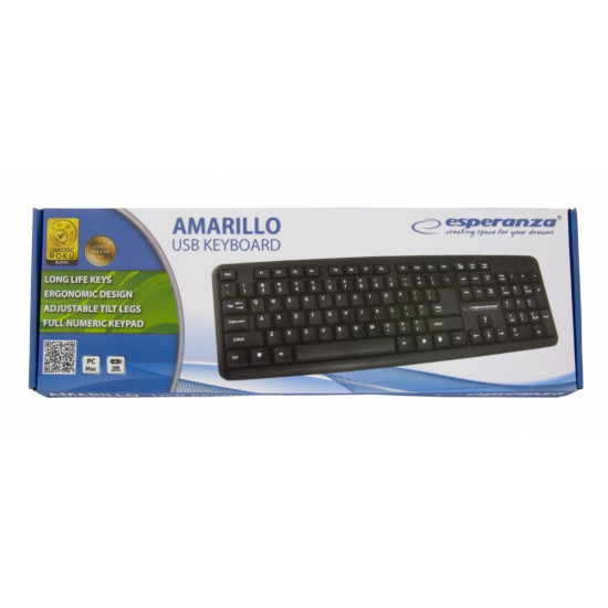 Keyboard wired standard USB AMARILLO 