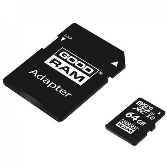 Memory card microSD 64GB CL10 UHS I + adapter