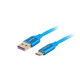 Cable USB CM - AM 2.0 1m blue 5A, full copper