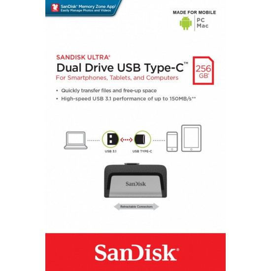 Ultra Dual Drive 256GB USB 3.1 Type-C 150MB/s