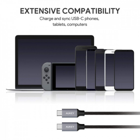 CB-CD6 Ultrafast Braided uick Charge USB C - USB C 2m