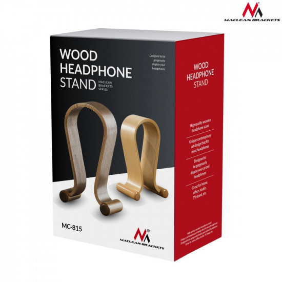 Headphones Stand Wooden Nut Color MC-815W