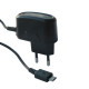 Travel charger microUSB 1A black