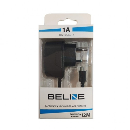 Travel charger microUSB 1A black