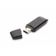 Card Reader 2-ports USB 2.0 SD/MicroSD compact black