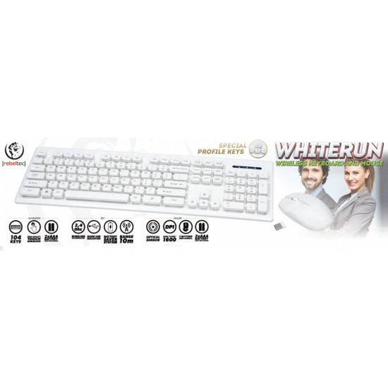 Wireless Set Keyboard + Mouse Whiterun 