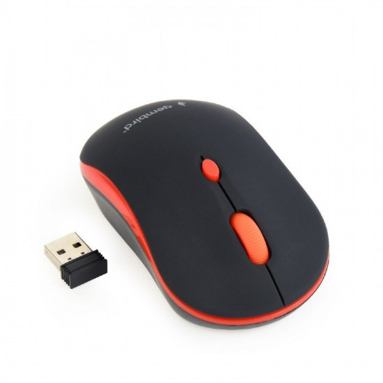 Wireless optical mouse black-red