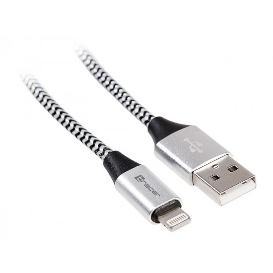 Cable USB 2.0 iPhone AM lightning 1,0m black-silver