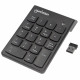 Keypad wireless numeric asynchronous 18 keys black