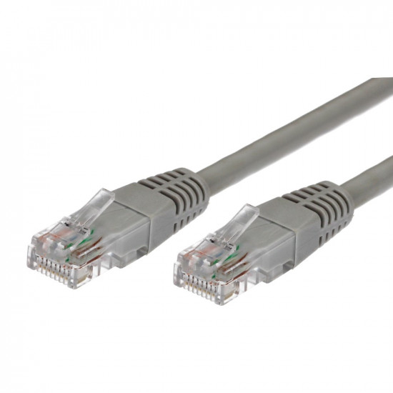 Cable Patchcord cat.5e RJ45 UTP 0,5m. grey