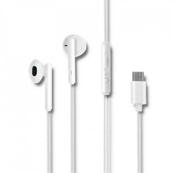 In-ear headphones + microphon USB-C white