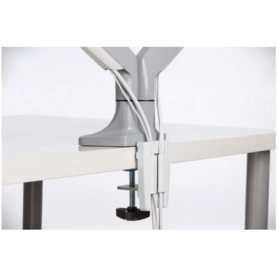 One-Touch Height Adjustable Dual Monitor Arm