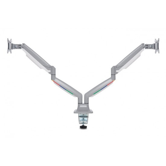 One-Touch Height Adjustable Dual Monitor Arm