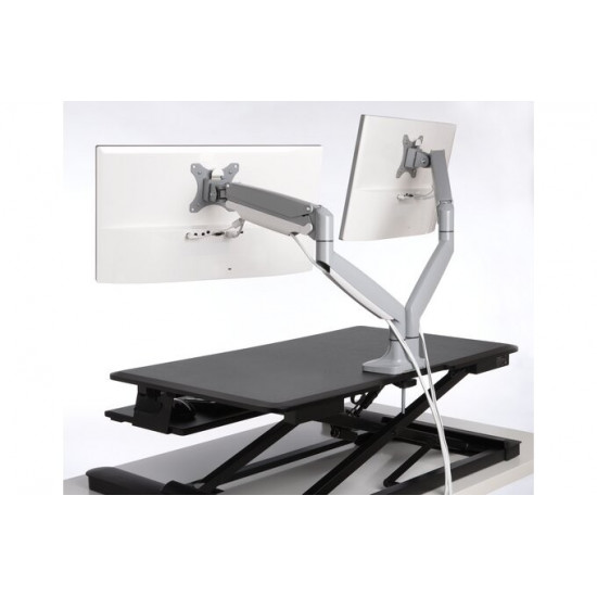 One-Touch Height Adjustable Dual Monitor Arm