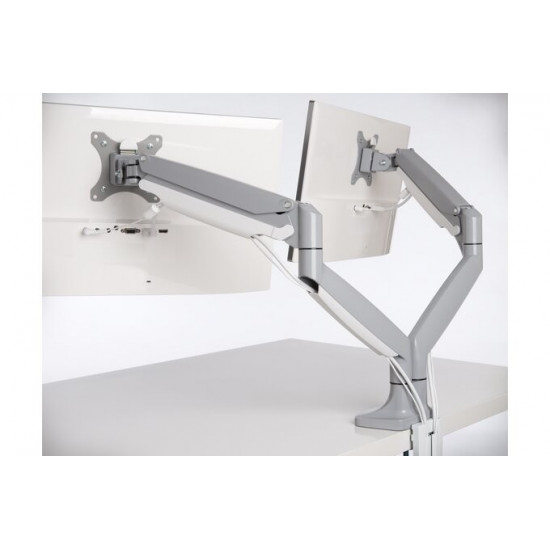 One-Touch Height Adjustable Dual Monitor Arm