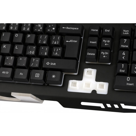 Keyboard YKB 3200 SHADOW metal, LED