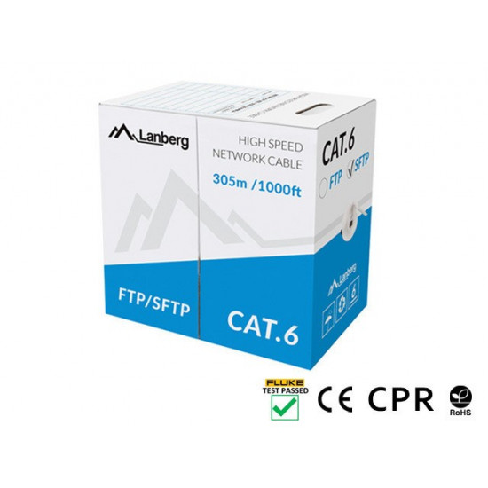 Cable SFTP Cat.6 CU 305 m wire grey