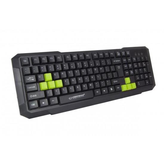 Usb gaming keyboard aspis green