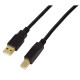 USB2.0 AM/BM active repeater cable,15m,blac