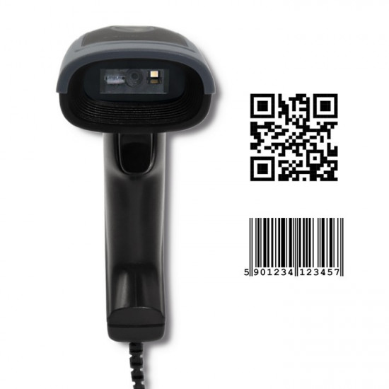 Wired laser barcode scanner 1D, 2D, USB