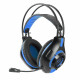 Gaming headphones with microphone deathstrike blue