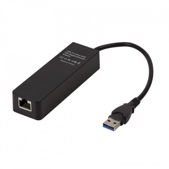 USB3.0 3-port hub with gigabit adapter