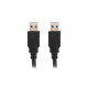 Kabel USB -A M/M 3.0 0.5m czarny